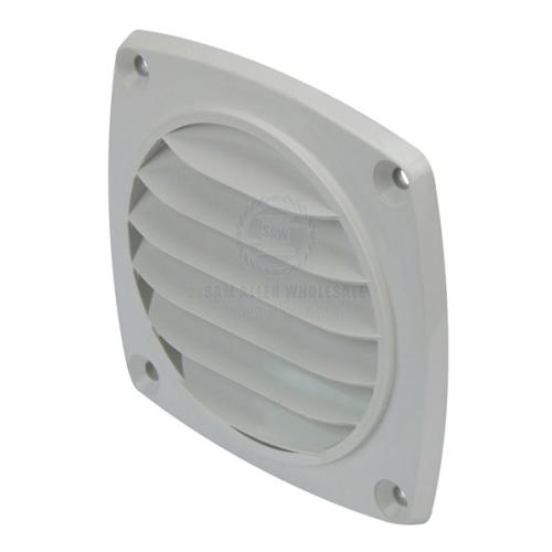 Square Louvre Vent 92mm x 92mm x 10mm White ABS Plastic Boat Caravan Camper