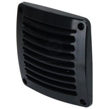 Plastic Square Tapered Edge louvre Vent 115mm x 115mm x 18mm Boat Caravan Camper Black