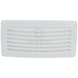 Plastic Rectangular Tapered Edge louvre Vent 203mm x 103mm x 18mm Boat Caravan Camper White