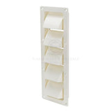 Large 5 louvre Vent 120mm x 335mm White ABS Plastic Boat Caravan Camper