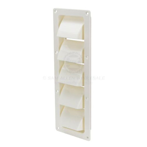 Large 5 louvre Vent 120mm x 335mm White ABS Plastic Boat Caravan Camper