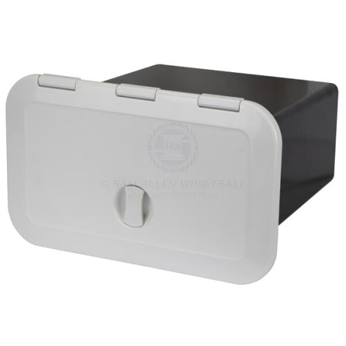 Access Hatch Storage Box Caravan/ Boat/RV White Can-SB Italian Made