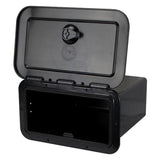 Access Hatch Storage Box Caravan/ Boat/RV Black Can-SB Italian Made 182mm x 300mm