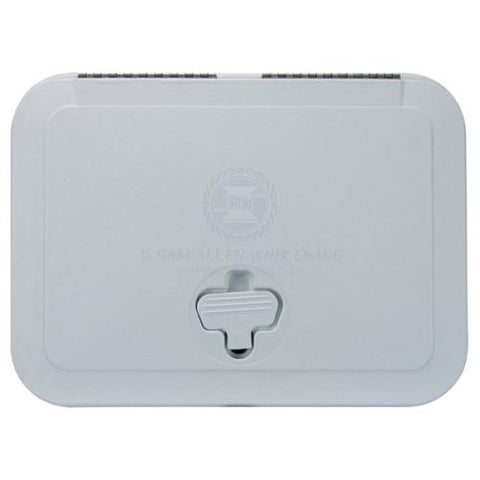 Access Hatch Access Locker Hatch Hinged White 204mm x 369mm Jim Black MADE IN USA