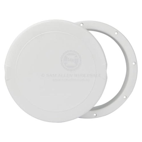 Access Locker Hatch Round Removable Lid Polar White Diameter 254mm Jim Black