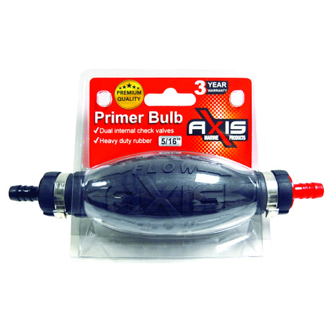 Boat Fuel Tank Primer Bulb suits 8mm 5/16"  Hose dual check valves High Flow Axis