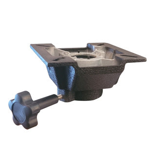 Boat Seat Swivel Top Fits 60mm Post Rotates 360° Heavy Duty Powder Coated Cast Aluminium Black