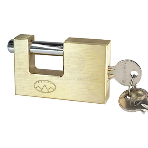 Security Padlock Shipping Container Heavy Duty Brass Rectangular 80mm