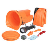 Boat Bailer Safety Kit Sealable Bailer V Sheet, Torch, Compass, Whistle, Signal Mirror