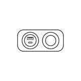 Power Socket Dual Twin USB-A/USB-C cig lighter ports Flush Mount 12/24V Relaxn