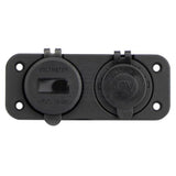 Power Socket Dual twin USB-A/USB-C Volt Combo cig socket Flush Mount Black Relaxn