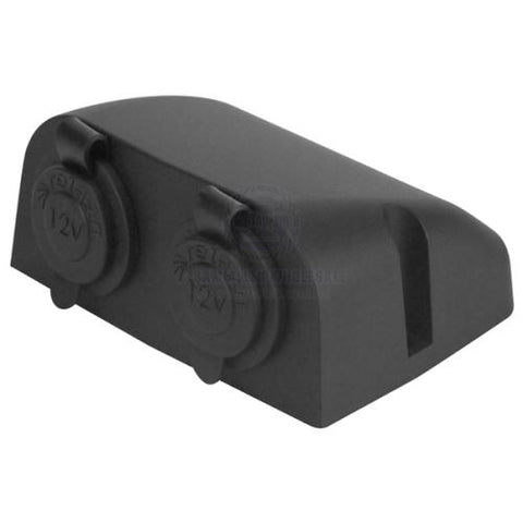 Power Socket Dual Cigarette Lighter Surface Mount Black Relaxn