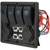 Marine Switch Panel 4 Gang Illuminated Rocker Switch Panel 12/24V Relaxn