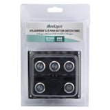 Marine Switch Panel Push Button 5 Gang Splashproof S/S with Dual USB & LED Indicators Relaxn