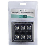 Marine Switch Panel Push Button 6 Gang Splashproof S/S with LED Indicators Relaxn