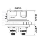 Battery Switch RECESSED MOUNT BATTERY ISOLATOR SWITCH - 2 POSITION