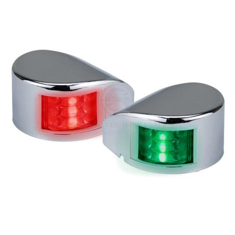 12 Volt Navigation Lights LED Horizontal Mount White & Stainless Covers Supplied