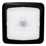 LED Light 12V Ceiling Light Blue/White LED's Dimmable Black Frame Caravan Boat Relaxn