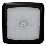 LED Light 12V Ceiling Light Blue/White LED's Dimmable Black Frame Caravan Boat Relaxn
