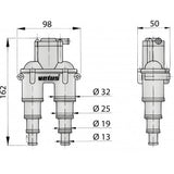 VETUS Anti-Syphon Device With Valve Suits 13, 19, 25 and 32mm Hose PN ASDV