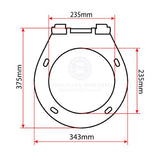 TMC Toilet Seat & Soft-close lid suit TMC Standard Style Small Bowl