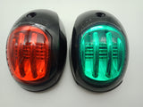 LED Boat Navigation Lights Port Starboard USCG approved Black Case 12 volt