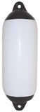 Boat Fender Heavy Duty Inflatable Mooring Fender White with Black End PVC 580mm x 150mm