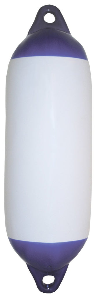 Boat Fender Heavy Duty Inflatable Mooring Fender White with Blue End PVC 900mm x 300mm