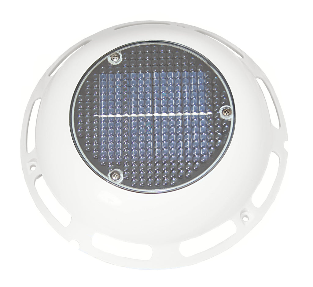Solar Vent White Plastic With Switch & Re- Charging Battery Boat Caravan Camper