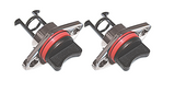 2 x Boat Bungs Chrome Base with plastic Bung Coarse Thread Transom Bung Complete