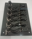 6+ 3 Gang Fused Marine Switch Panels Bakelite Panel Splash Proof Boots 12/24 V