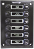 6+ 3 Gang Fused Marine Switch Panels Bakelite Panel Splash Proof Boots 12/24 V