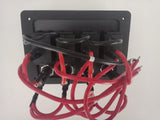 12 Volt 4 Switch Panel Pre-Wired Weather proof Horizontal Black Textured Alloy