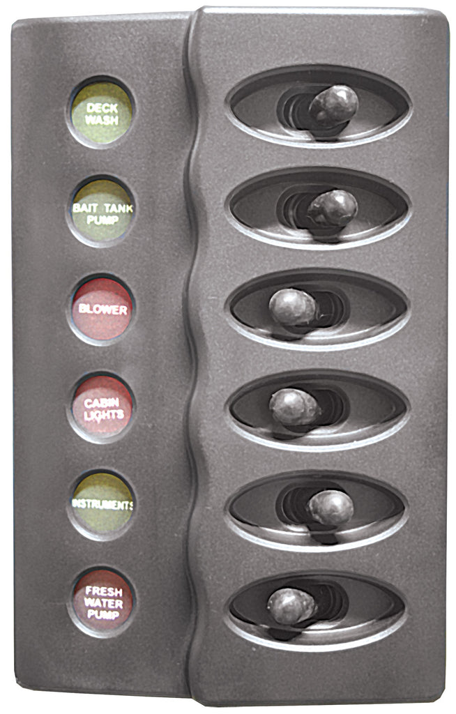 6 Gang Switch Panel With Auto blade Fuses Backlit Waterproof Stylish High Quality