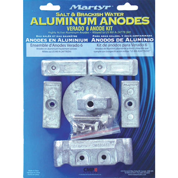 Mercury Anode Alloy Kit Verado 6 Cylinder Aluminium Anode Kit Martyr