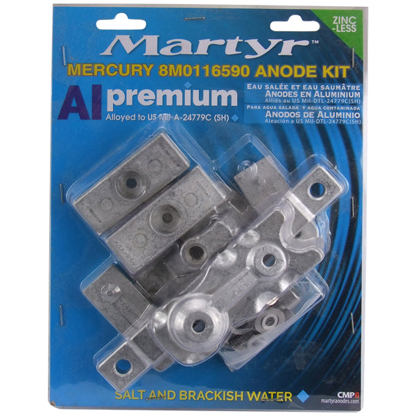Mercury Anode Alloy Kit Verado mmp Al 8M0116590 Aluminium