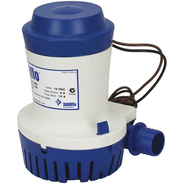 SHURFLO 1500 Bilge Pump For Boats 12 Volt Fully Submersible