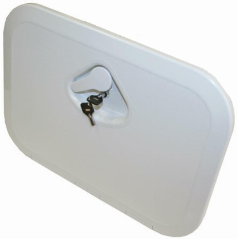 Access Hatch Caravan Boat Marine White 375mm x 275mm with Lock Walk on Strong