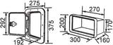 Access Hatch Storage Box for Caravan/ Boat/RV White Lid storage Box