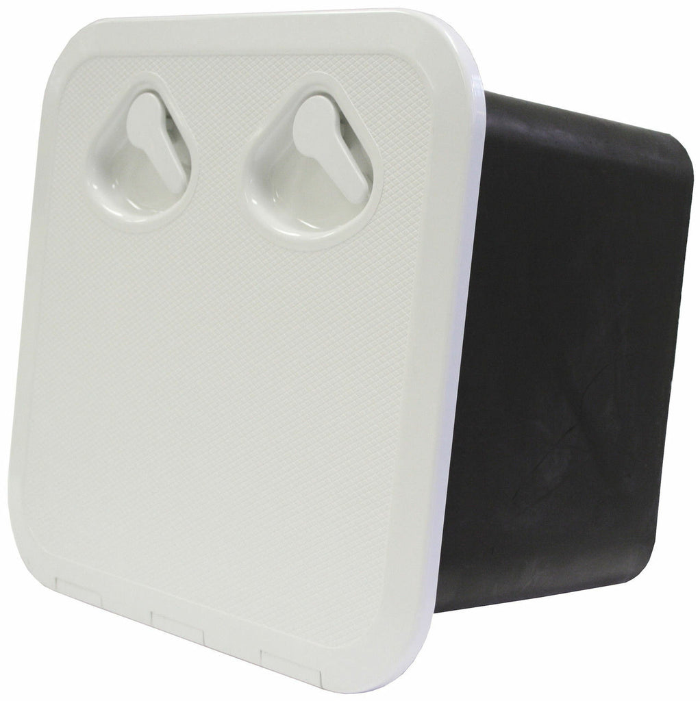 Access Hatch Storage Box for Caravan/ Boat/RV White Lid 380mm x 380mm