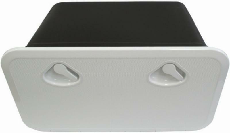 Access Hatch Storage Box for Caravan/ Boat/RV White Lid 600mm x 355mm