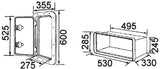 Access Hatch Storage Box for Caravan/ Boat/RV White Lid 600mm x 355mm