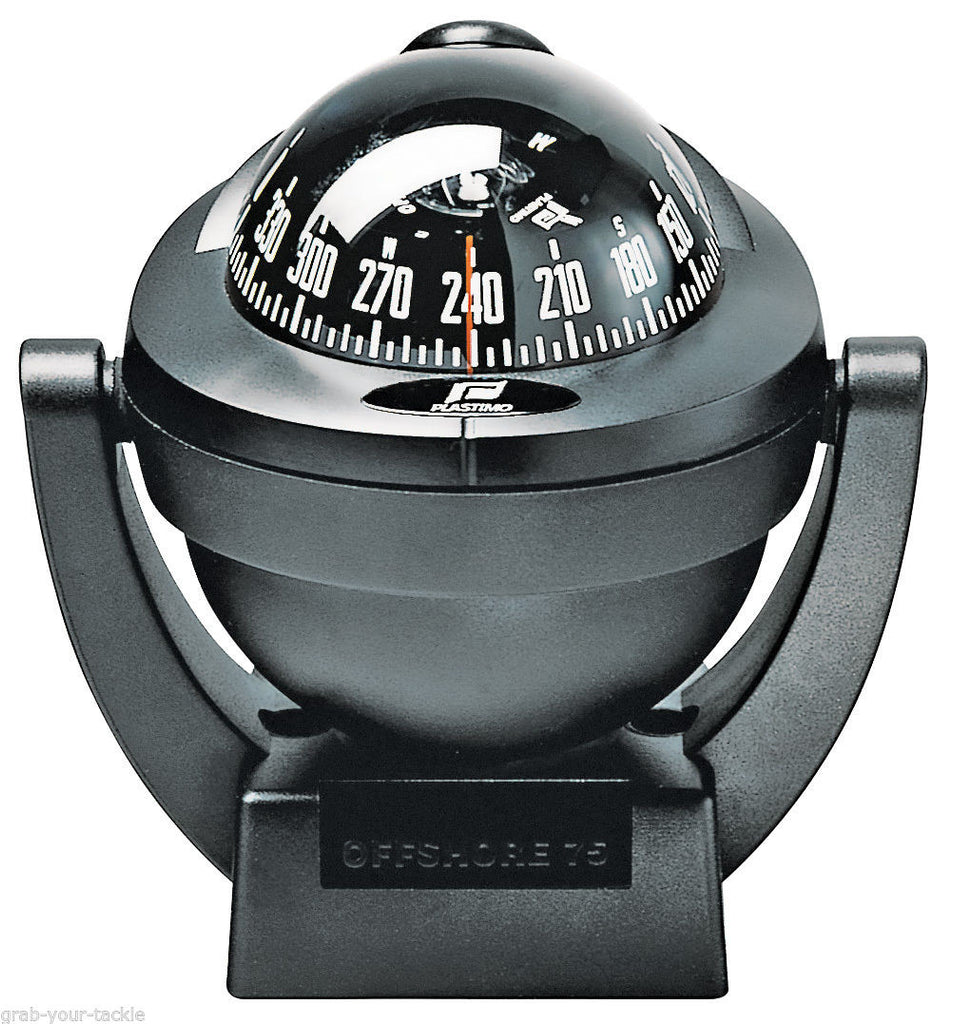 Boat Compass Plastimo Offshore 75 Black Bracket Mount Compass