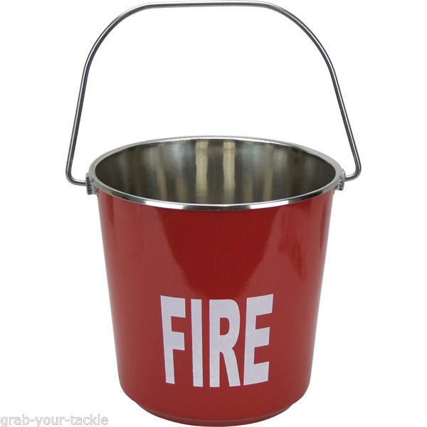 Fire Bucket Red Stainless steel commercial fire bucket 9 litre