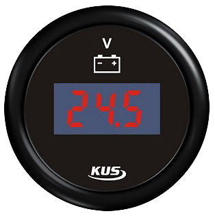 Volt Meter Gauge LED Digital 12 volt - 24 volt Meter Large readout 52mm gauge