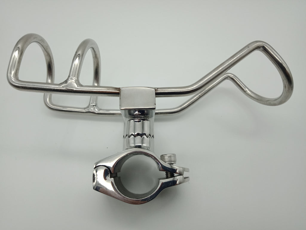 Clamp On Rod Holders Rail 25mm 316 Stainless 360 Horizontal & Vertical New X 3