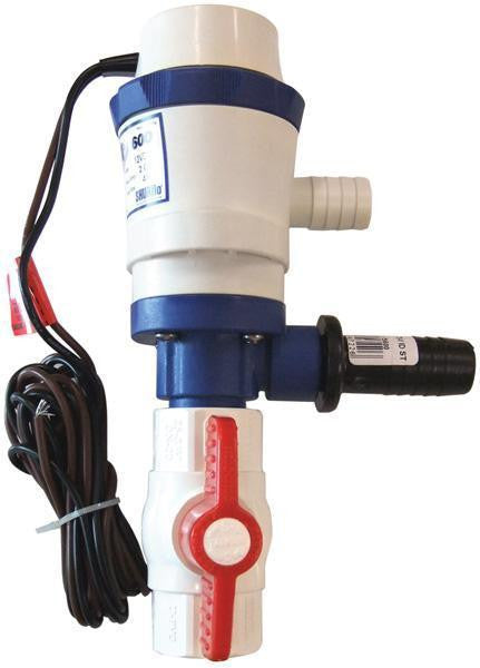 Live Bait Pump Baitwell Kit for Fishing Boats Livewell Pump 12 volt