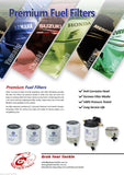 Marine Water Separator Kit With Fuel Filter, Clear Bowl & Manifold 10 Micron