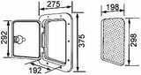 Caravan RV Access Hatch Nuova Rade 375mm x275mm Recessed Handle GREY