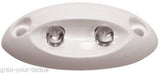 2 x 12 Volt 2 LED Compact Light Cockpit Courtesy Lights Boat/Caravan Real White LED